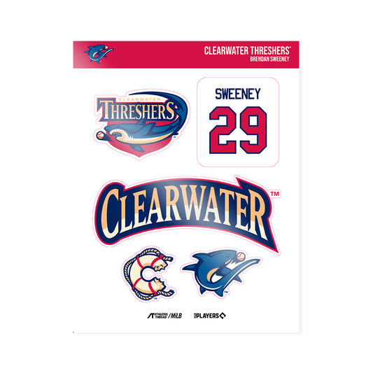 Clearwater Threshers - MILB Baseball : Brendan Sweeney - Sticker Sheet-0
