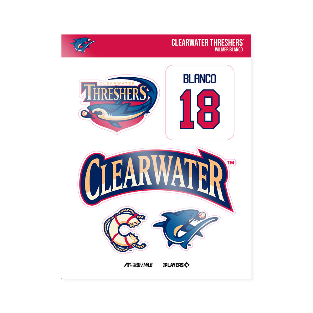 Clearwater Threshers - MILB Baseball : Wilmer Blanco - Sticker Sheet-0