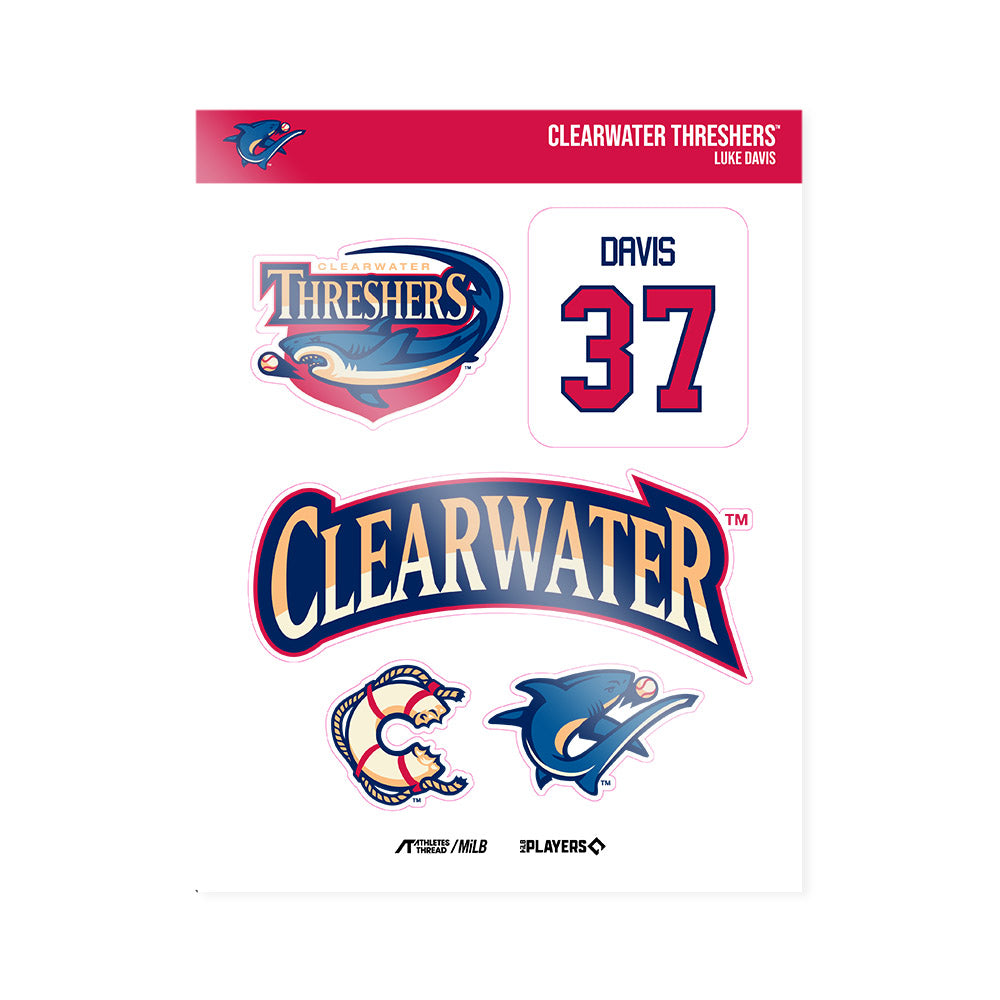 Clearwater Threshers - MILB Baseball : Luke Davis - Sticker Sheet-0
