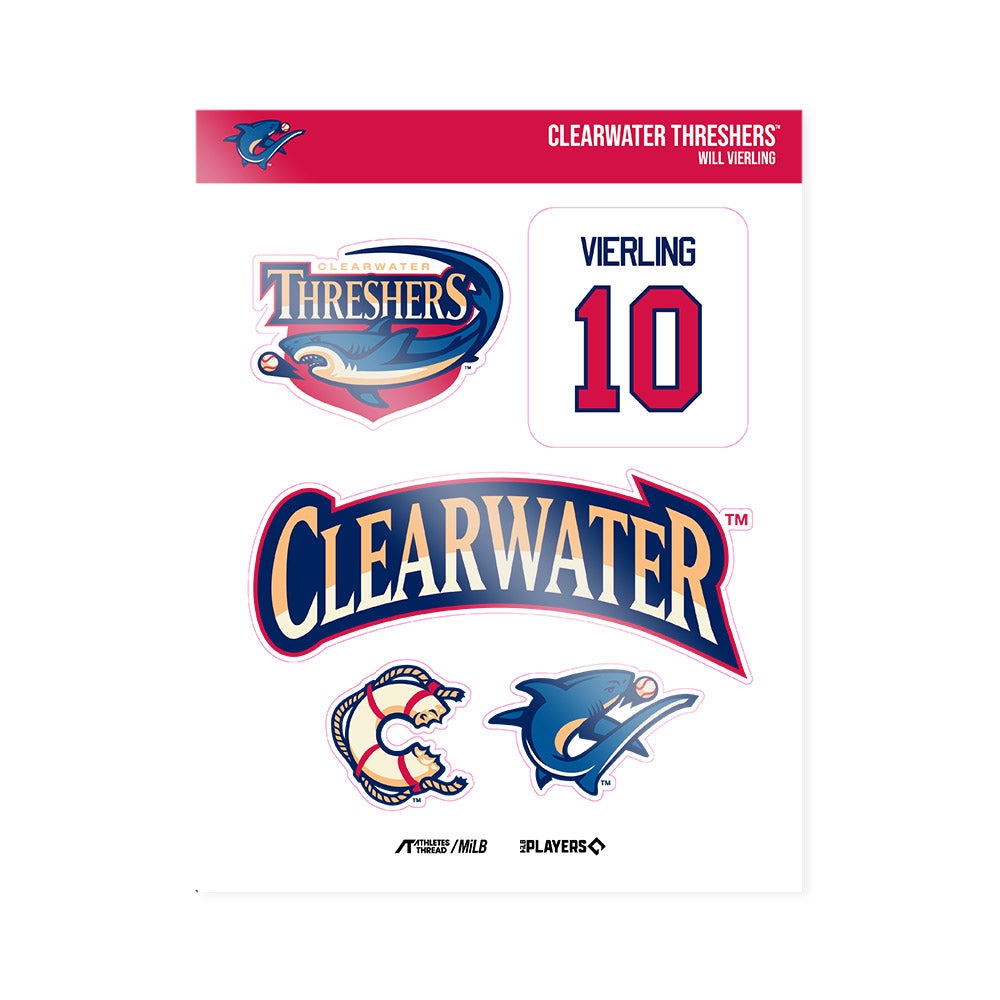 Clearwater Threshers - MILB Baseball : Will Vierling - Sticker Sheet-0