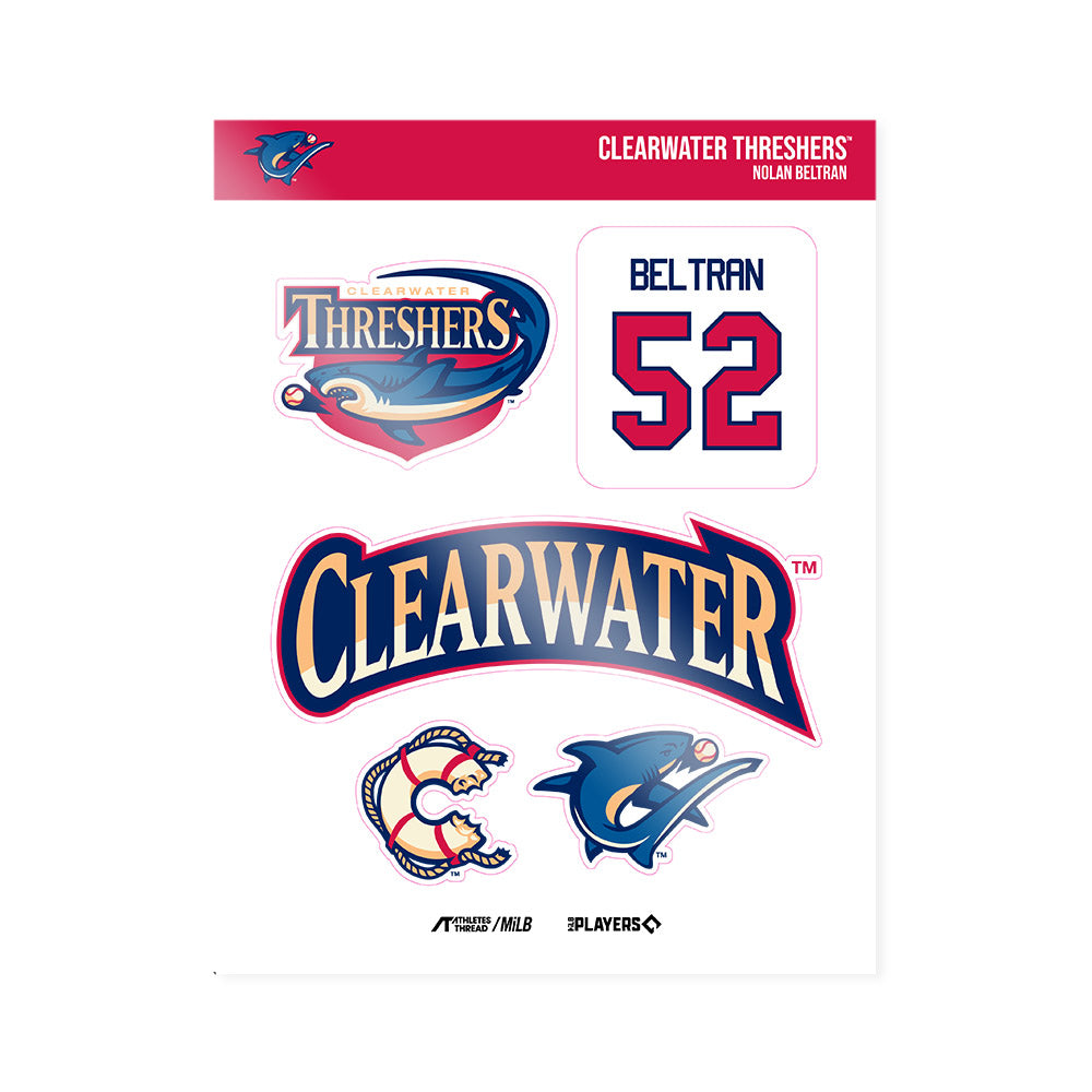 Clearwater Threshers - MILB Baseball : Nolan Beltran - Sticker Sheet-0