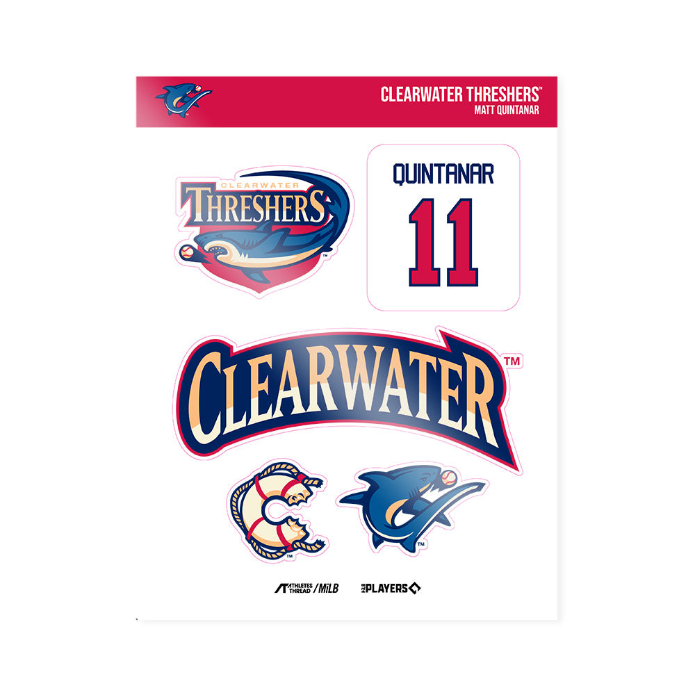 Clearwater Threshers - MILB Baseball : Matt Quintanar - Sticker Sheet-0