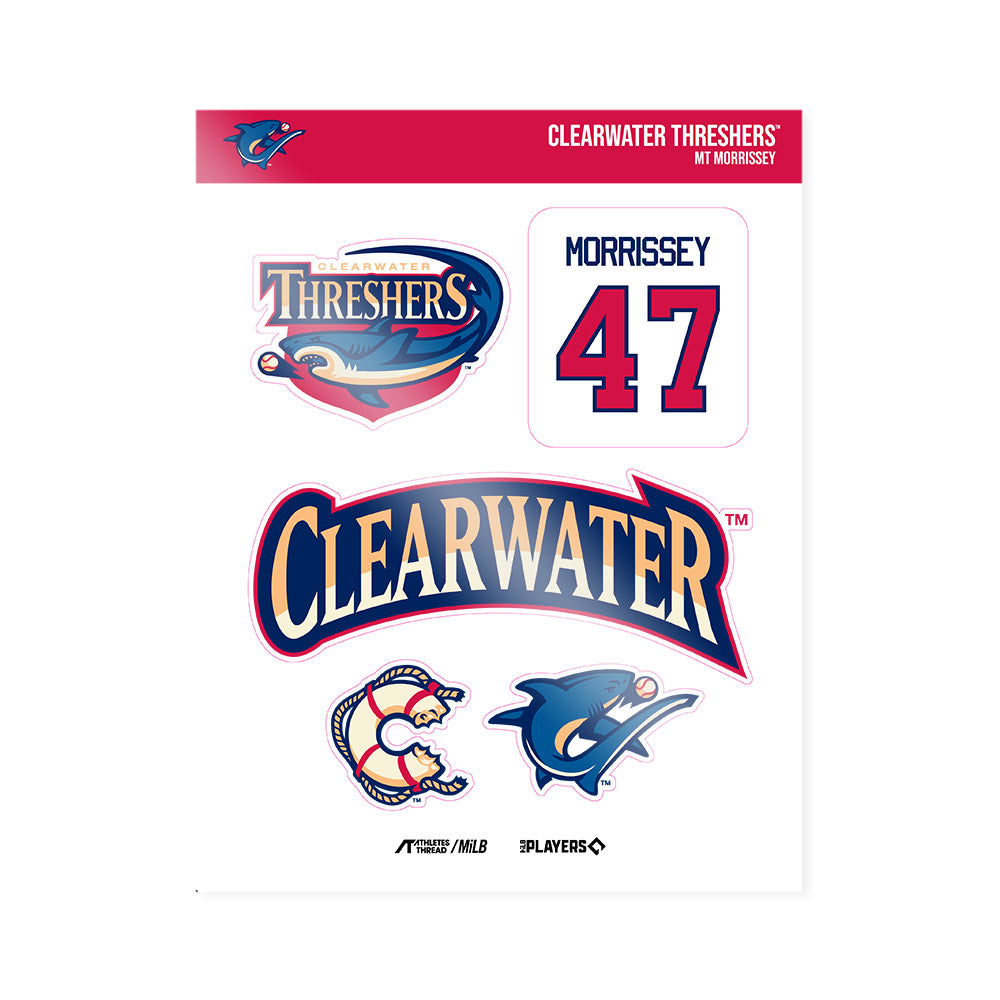 Clearwater Threshers - MILB Baseball : MT Morrissey - Sticker Sheet-0