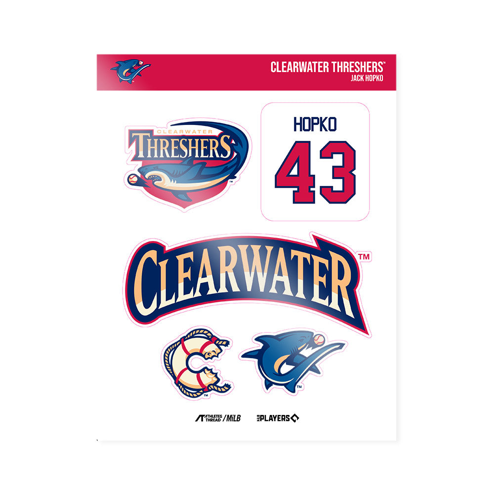 Clearwater Threshers - MILB Baseball : Jack Hopko - Sticker Sheet-0