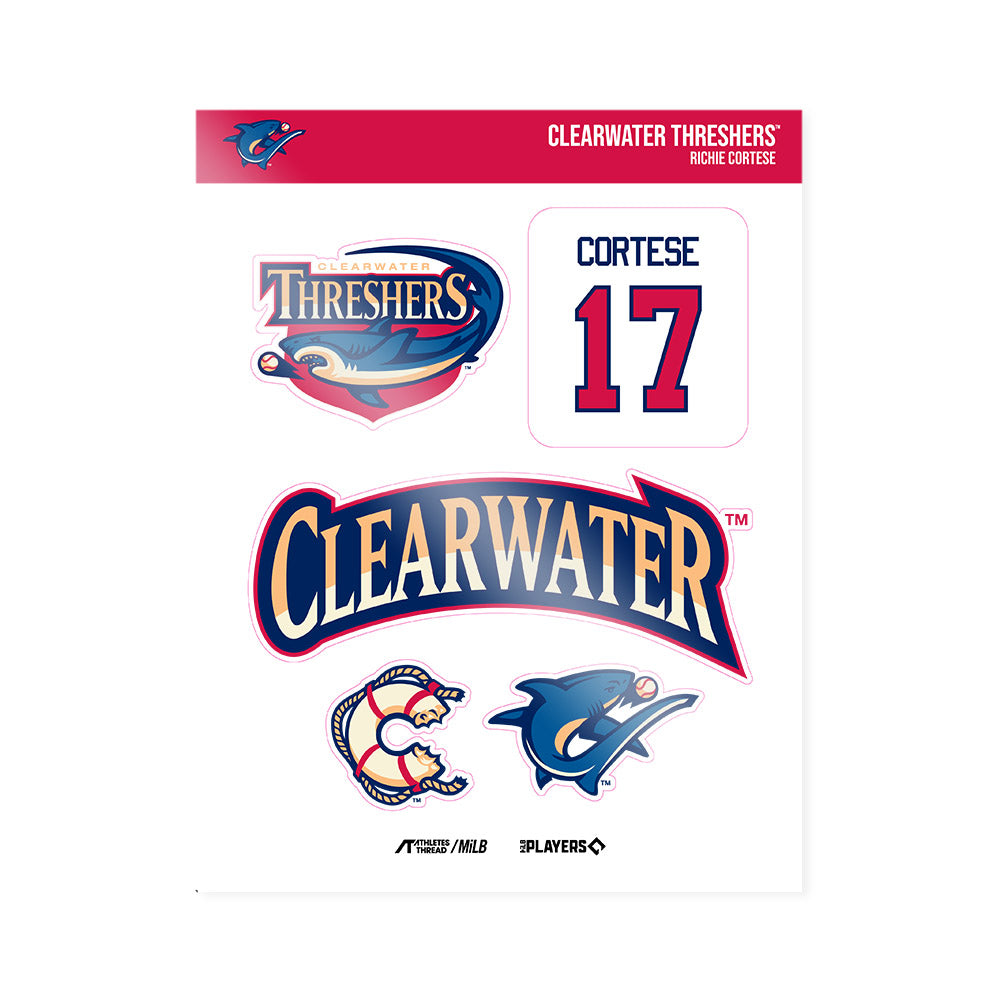 Clearwater Threshers - MILB Baseball : Richie Cortese - Sticker Sheet-0