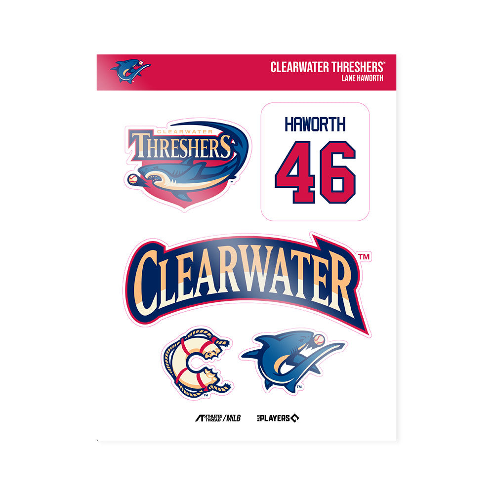 Clearwater Threshers - MILB Baseball : Lane Haworth - Sticker Sheet-0