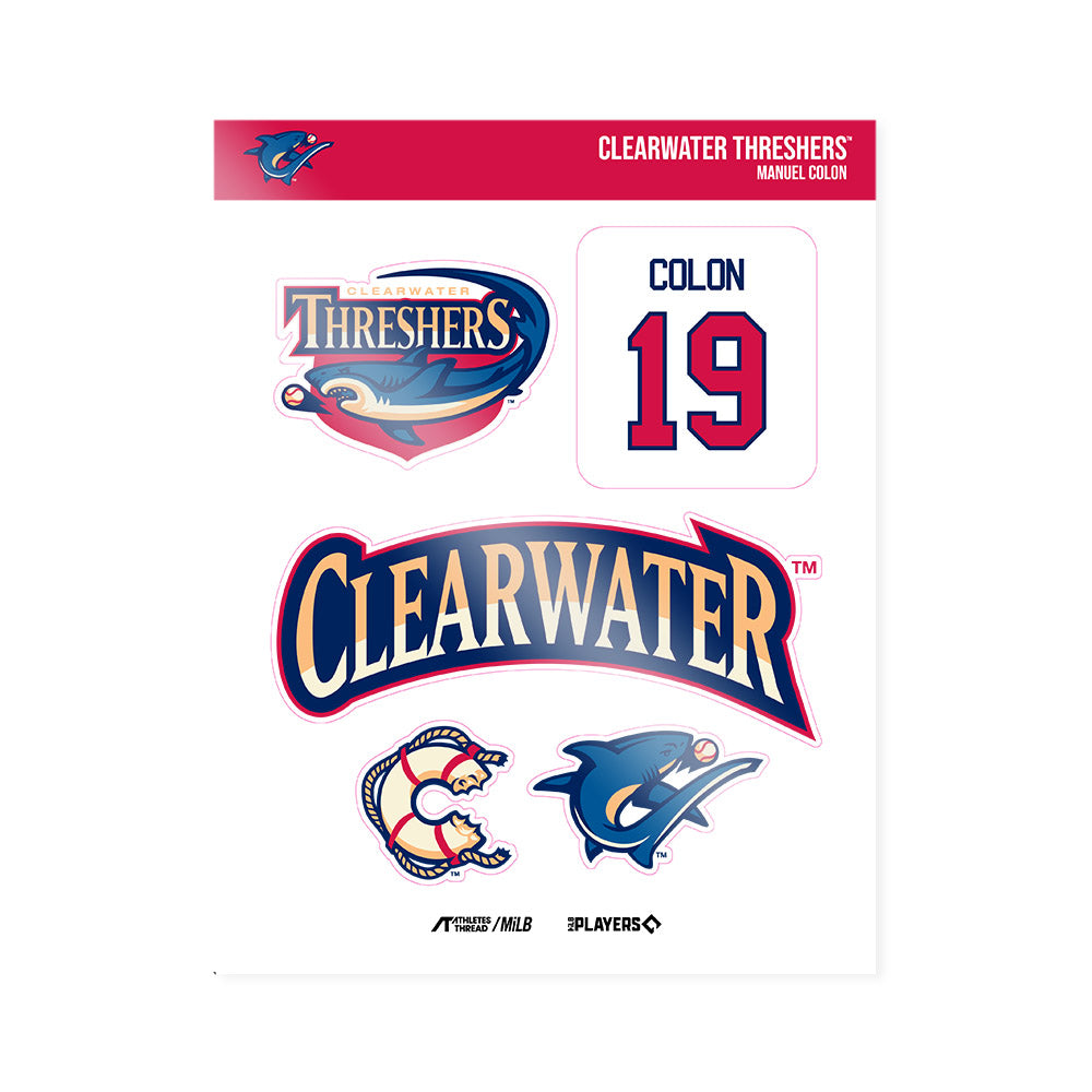 Clearwater Threshers - MILB Baseball : Manuel Colon - Sticker Sheet-0