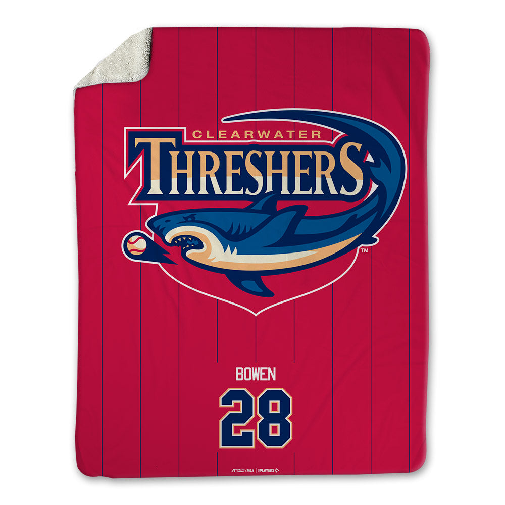 Clearwater Threshers - MILB Baseball : Tyler Bowen - Blanket-0