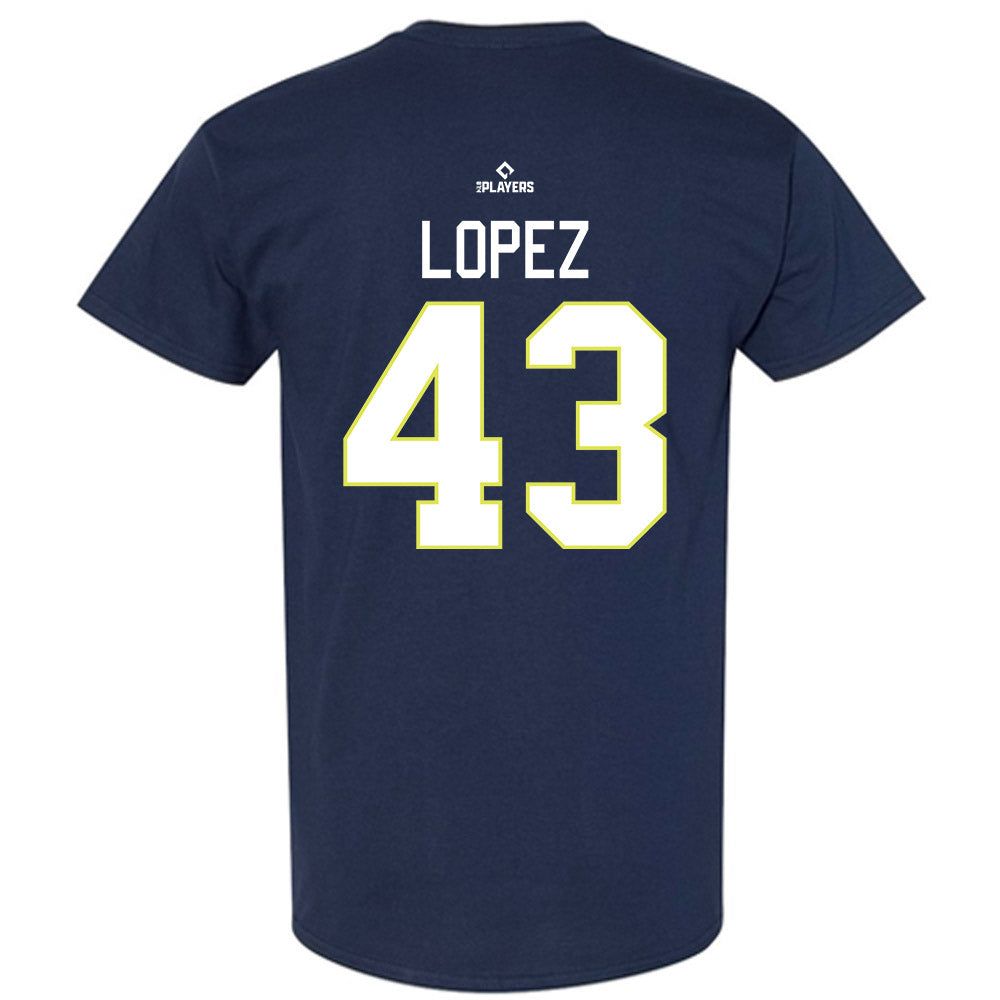Columbia Fireflies - MILB Baseball : Daniel Lopez - T-Shirt-1