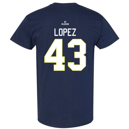 Columbia Fireflies - MILB Baseball : Daniel Lopez - T-Shirt-1
