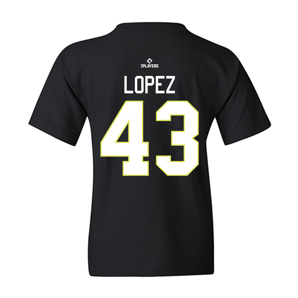 Columbia Fireflies - MILB Baseball : Daniel Lopez - Youth T-Shirt-1