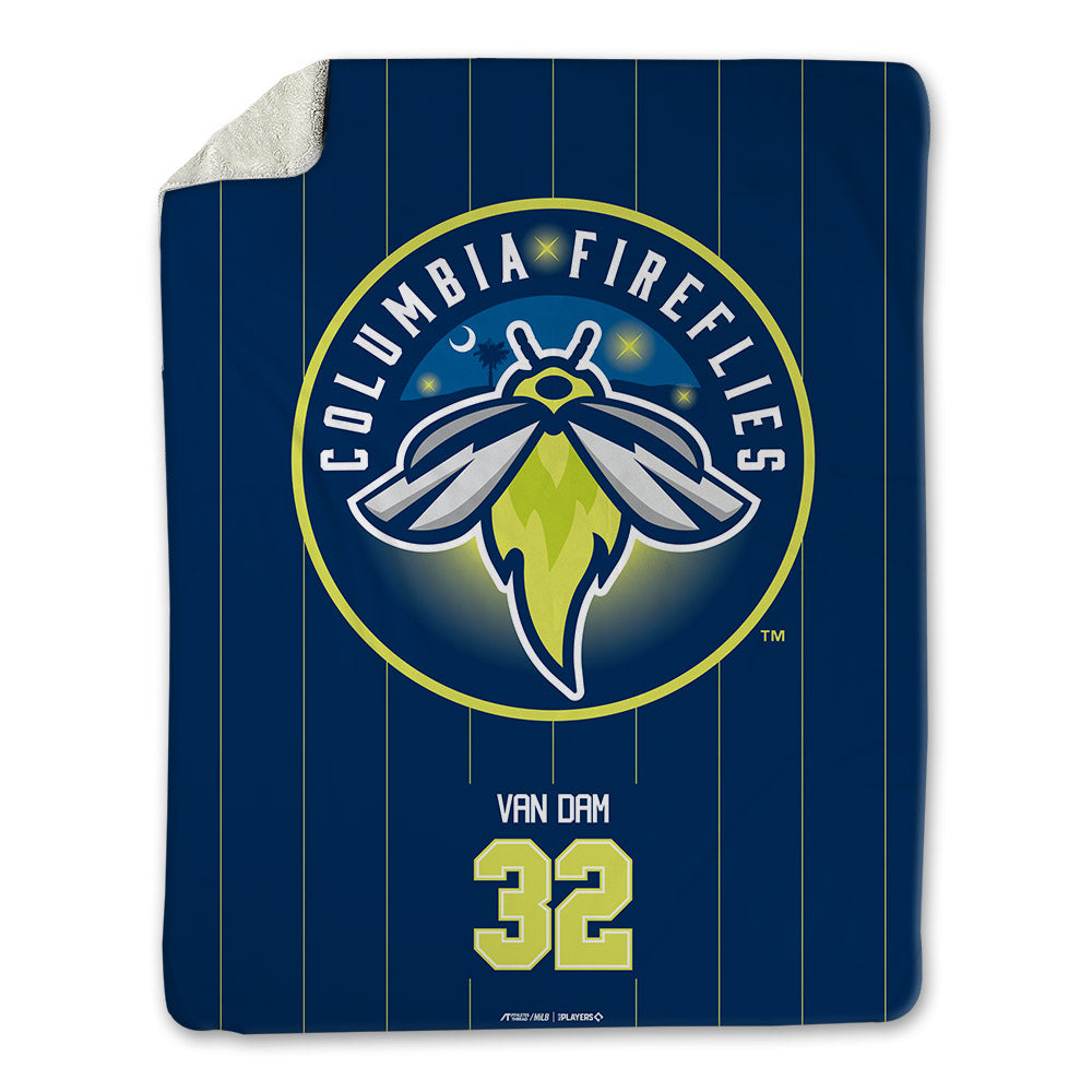 Columbia Fireflies - MILB Baseball : Shane Van Dam - Blanket-0