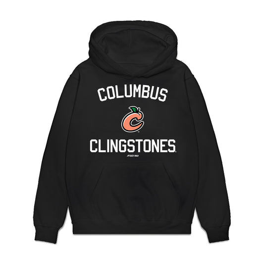 Columbus Clingstones - MILB Baseball : Samuel Strickland - Premium Hooded Sweatshirt-0