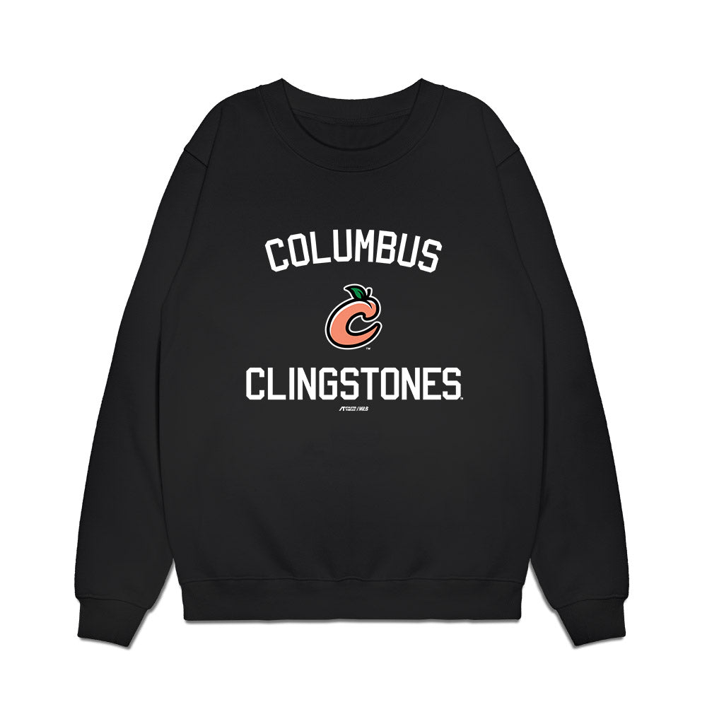 Columbus Clingstones - MILB Baseball : Owen Hackman - Premium Crewneck Sweatshirt-0