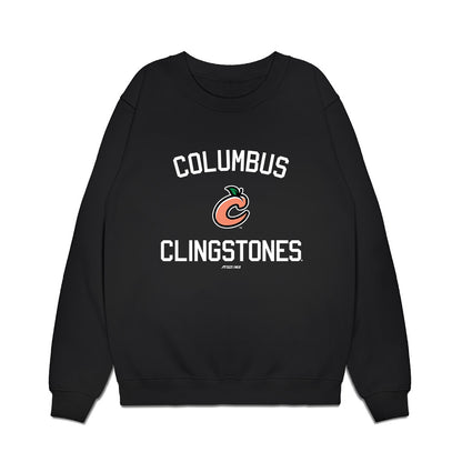 Columbus Clingstones - MILB Baseball : Owen Hackman - Premium Crewneck Sweatshirt-0