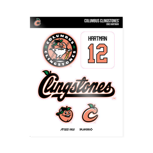 Columbus Clingstones - MILB Baseball : Eric Hartman - Sticker Sheet-0