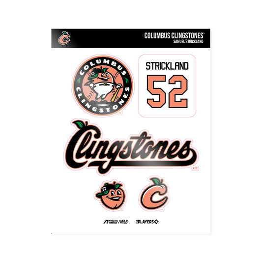 Columbus Clingstones - MILB Baseball : Samuel Strickland - Sticker Sheet-0