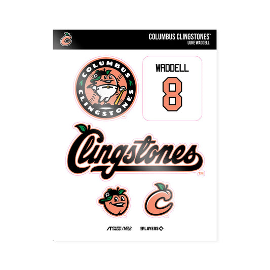 Columbus Clingstones - MILB Baseball : Luke Waddell - Sticker Sheet-0