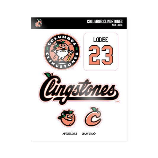Columbus Clingstones - MILB Baseball : Alex Lodise - Sticker Sheet-0