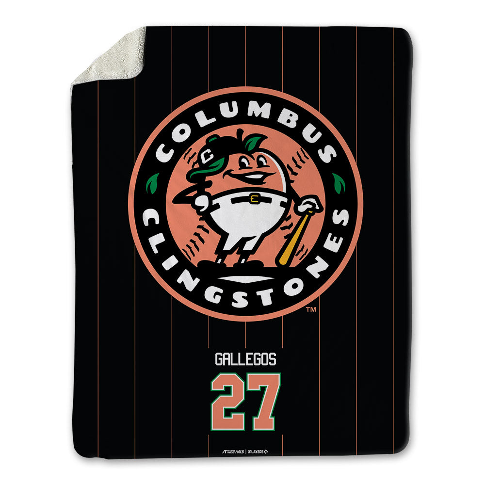 Columbus Clingstones - MILB Baseball : Isaac Gallegos - Blanket-0
