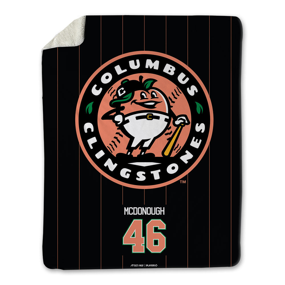 Columbus Clingstones - MILB Baseball : LJ McDonough - Blanket-0
