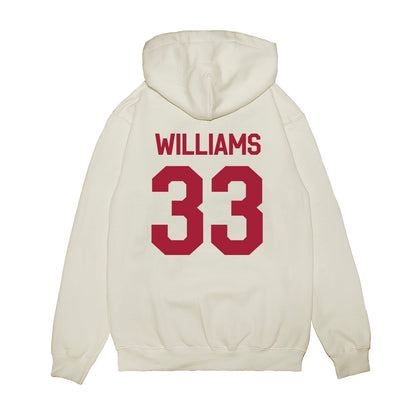 Oklahoma - University of Oklahoma - NCAA Baseball : Isaac Williams - 2026 National Champions Premium Hooded Sweatshirt-1