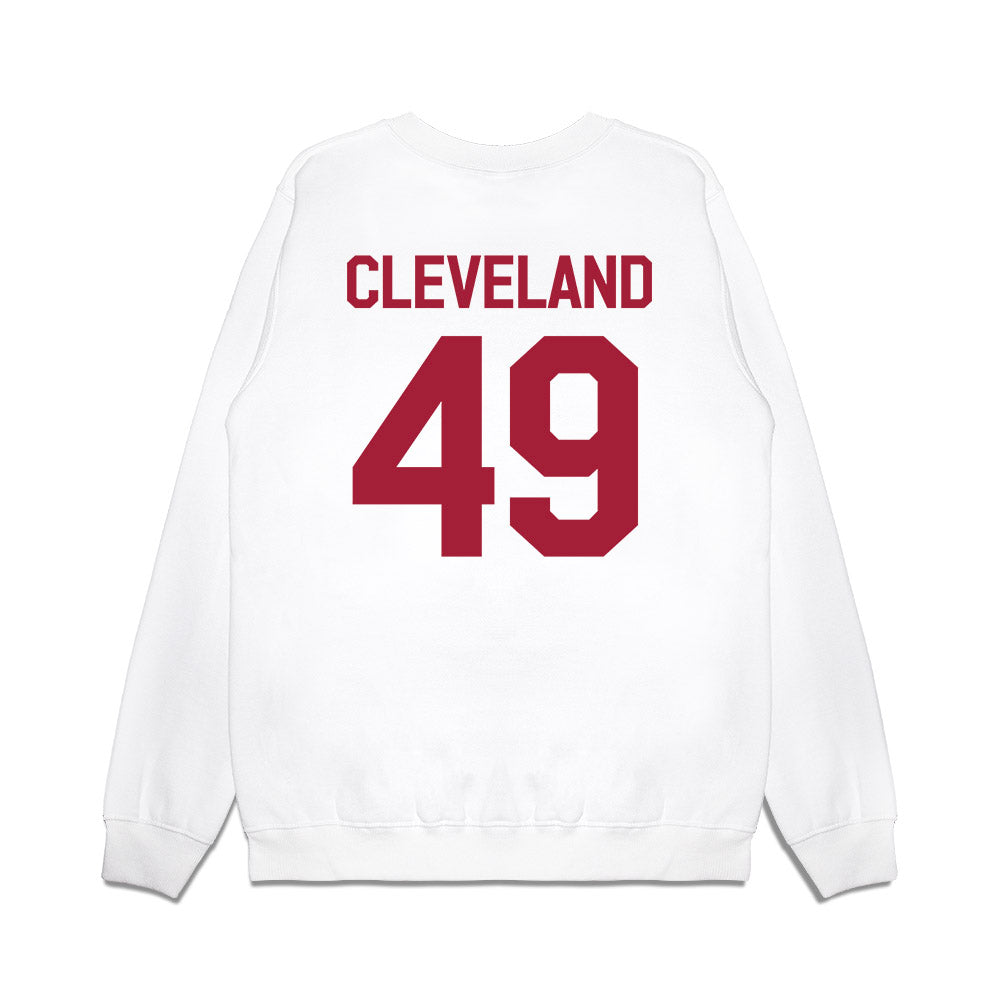 Oklahoma - University of Oklahoma - NCAA Baseball : Jackson Cleveland - 2026 National Champions Premium Crewneck Sweatshirt-1