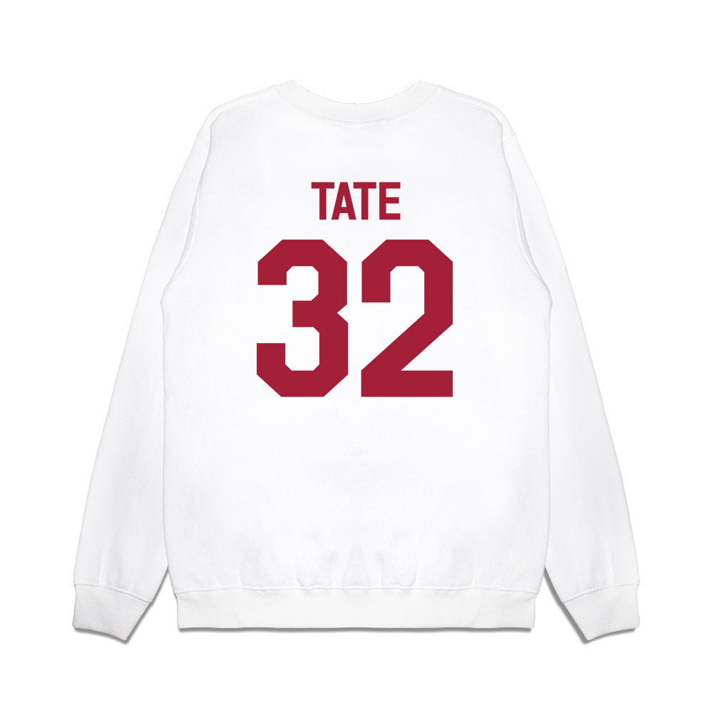 Oklahoma - University of Oklahoma - NCAA Baseball : Dylan Tate - 2026 National Champions Premium Crewneck Sweatshirt-1