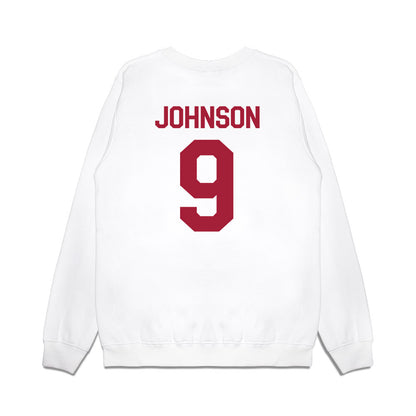 Oklahoma - University of Oklahoma - NCAA Baseball : Camden Johnson - 2026 National Champions Premium Crewneck Sweatshirt-1