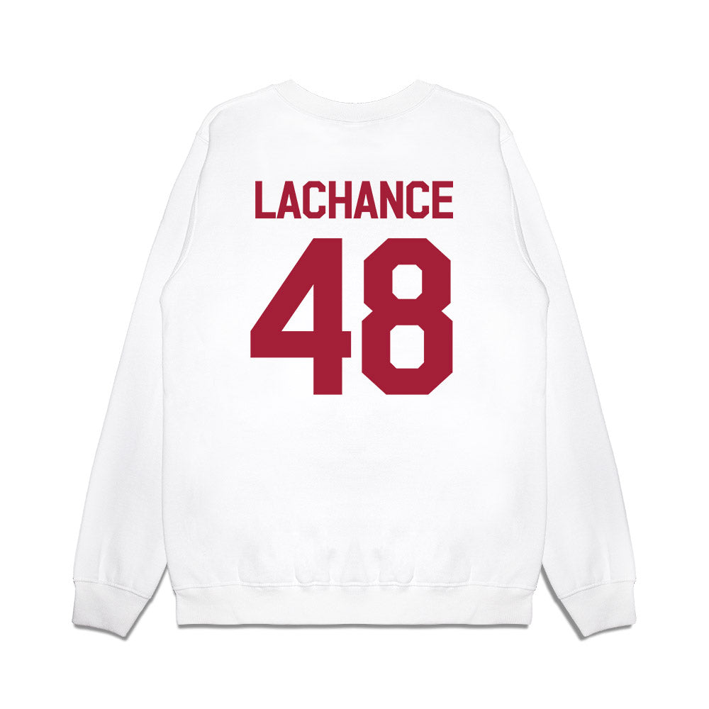Oklahoma - University of Oklahoma - NCAA Baseball : Deiten Lachance - 2026 National Champions Premium Crewneck Sweatshirt-1