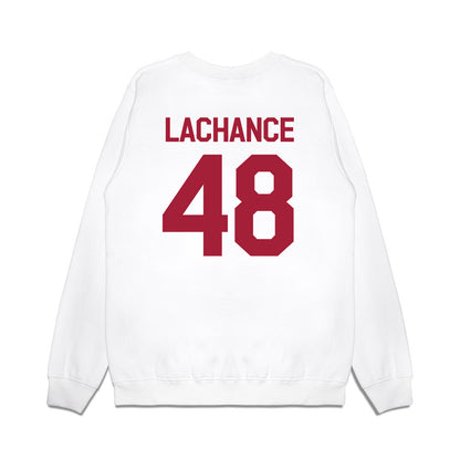 Oklahoma - University of Oklahoma - NCAA Baseball : Deiten Lachance - 2026 National Champions Premium Crewneck Sweatshirt-1