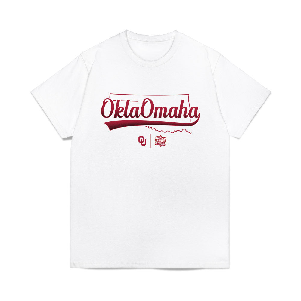 Oklahoma - University of Oklahoma - NCAA Baseball : Drew Dickerson - 2026 National Champions Comfort Colors T-Shirt-0