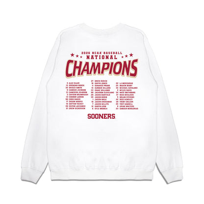 Oklahoma - NCAA Baseball : 2026 National Champions Premium Crewneck Sweatshirt-1