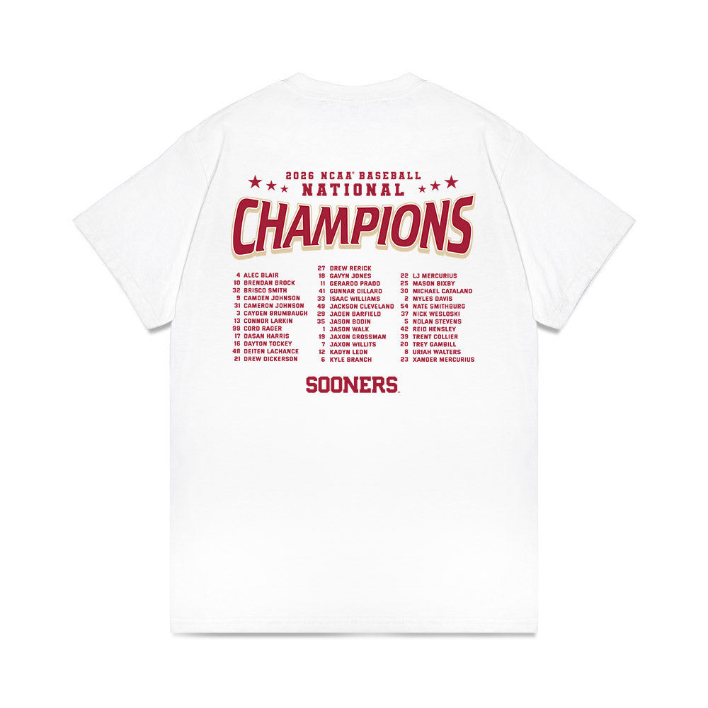 Oklahoma - NCAA Baseball : 2026 National Champions Comfort Colors T-Shirt-1