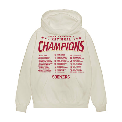 Oklahoma - NCAA Baseball : 2026 National Champions Premium Hooded Sweatshirt-1