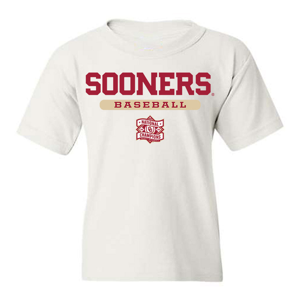Oklahoma - NCAA Baseball : 2026 National Champions Youth T-Shirt-0