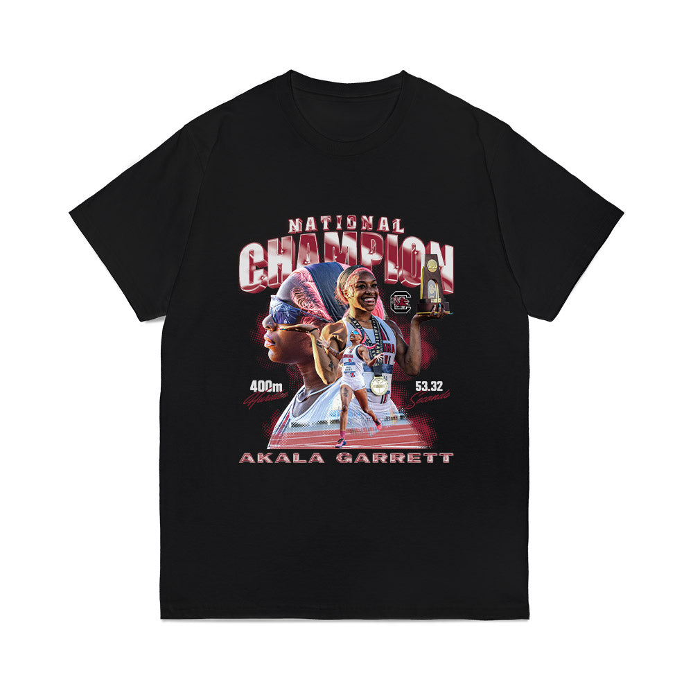 South Carolina - NCAA Womens Track & Field : Akala Garrett - National Champion Collage Comfort Colors T-Shirt-0