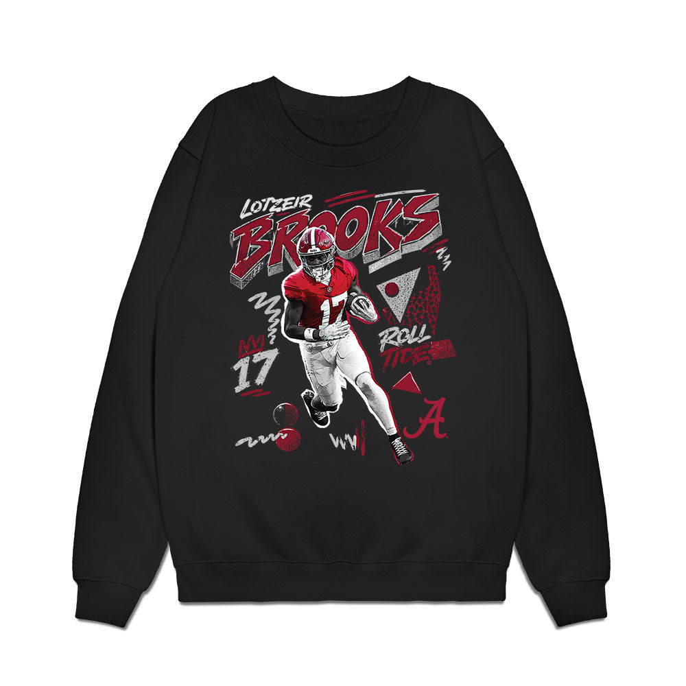 Alabama - NCAA Football : Lotzeir Brooks - Collage Premium Crewneck Sweatshirt-0