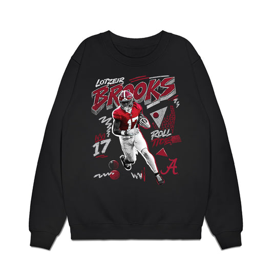 Alabama - NCAA Football : Lotzeir Brooks - Collage Premium Crewneck Sweatshirt-0