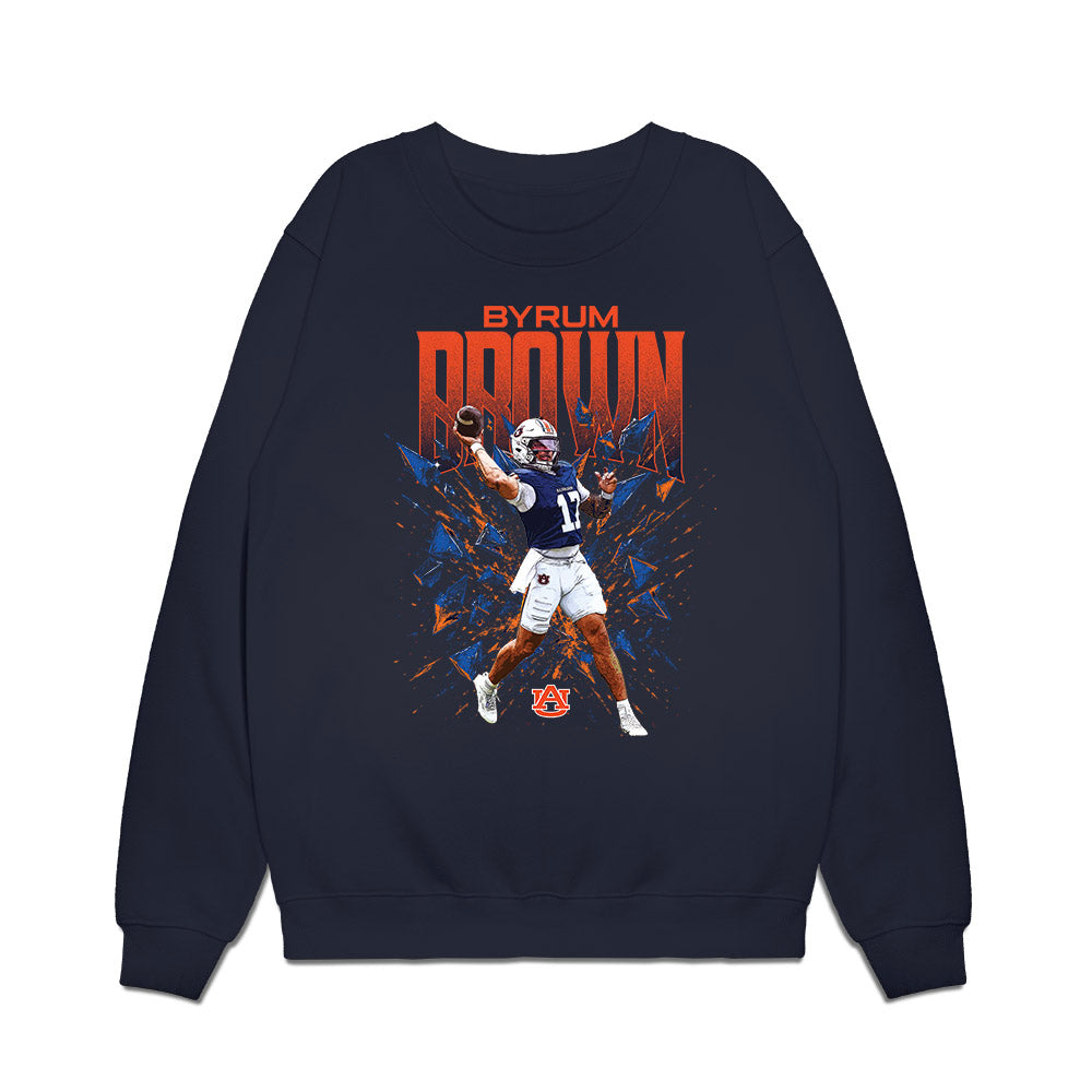 Auburn - NCAA Football : Byrum Brown - Collage Premium Crewneck Sweatshirt-0