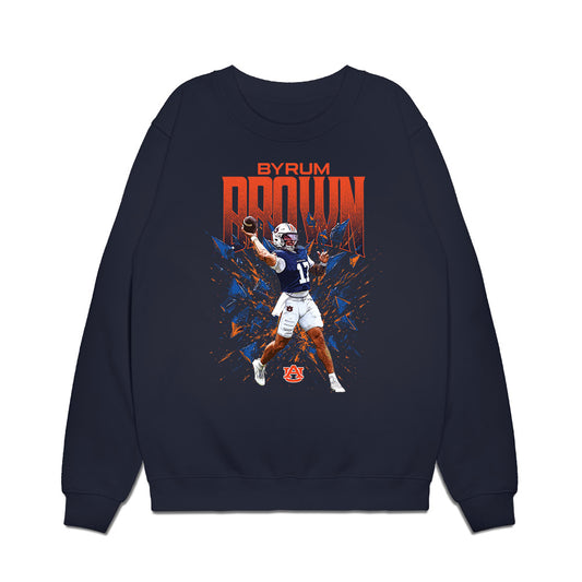Auburn - NCAA Football : Byrum Brown - Collage Premium Crewneck Sweatshirt-0