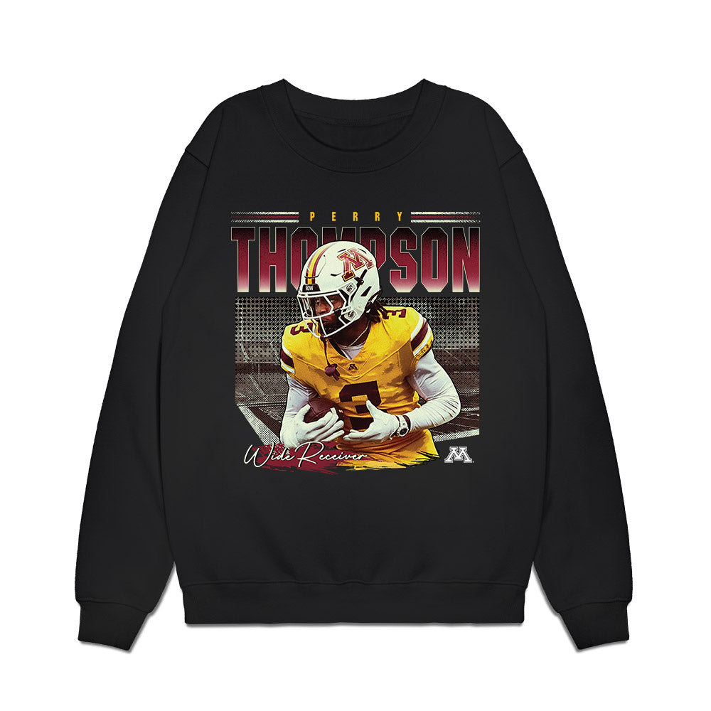Minnesota - NCAA Football : Perry Thompson - Collage Premium Crewneck Sweatshirt-0