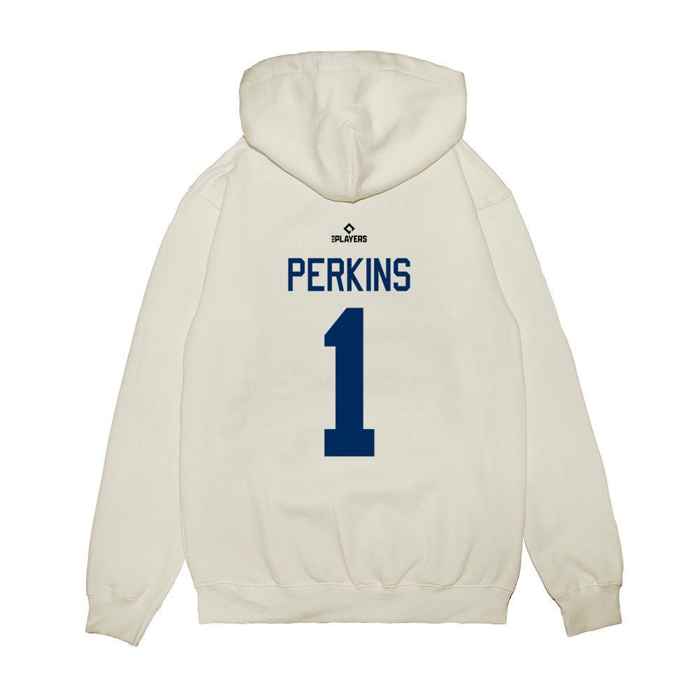 Columbus Clippers - MILB Baseball : Blake Perkins - Premium Hooded Sweatshirt-1