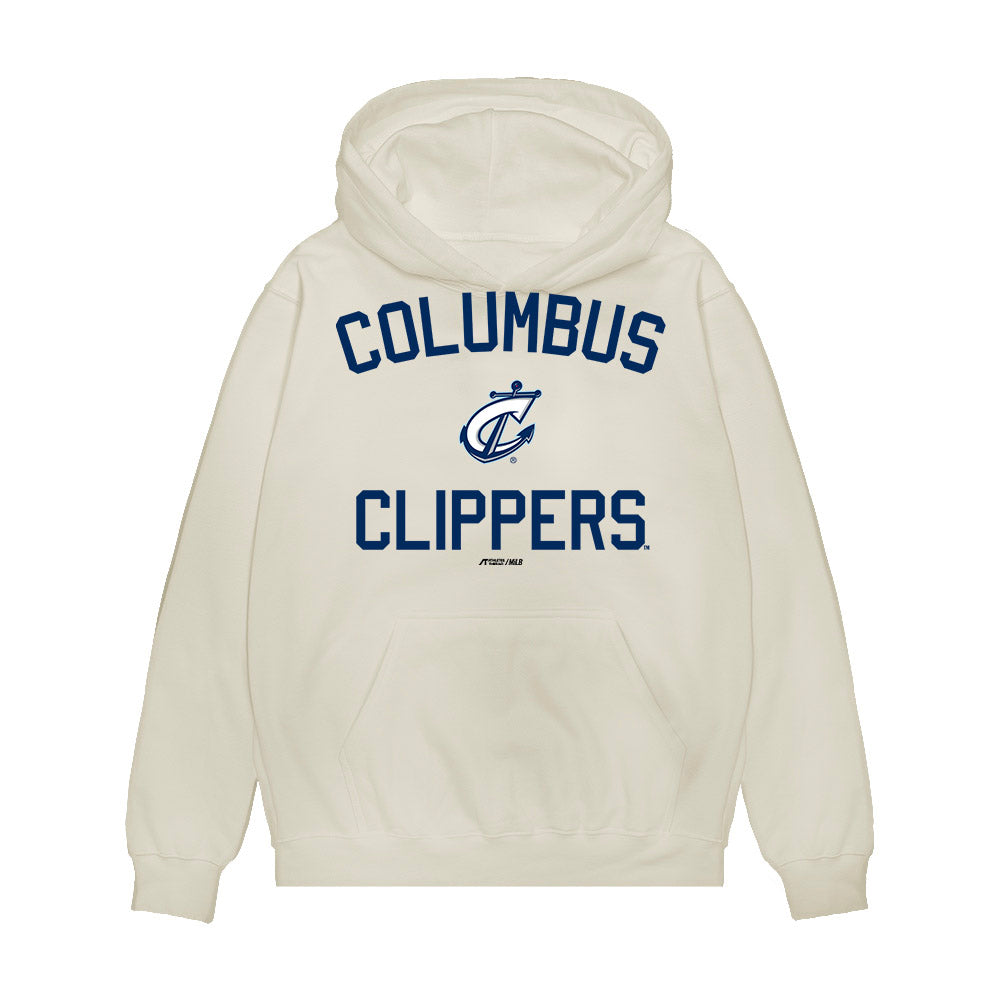 Columbus Clippers - MILB Baseball : Blake Perkins - Premium Hooded Sweatshirt-0