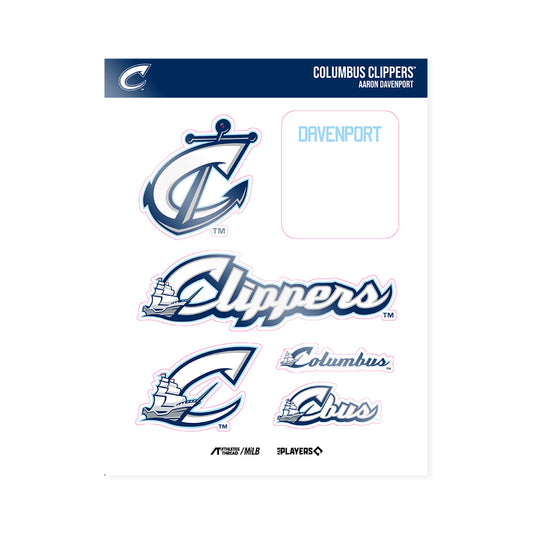 Columbus Clippers - MILB Baseball : Aaron Davenport - Sticker Sheet-0