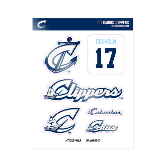 Columbus Clippers - MILB Baseball : Trenton Denholm - Sticker Sheet-0