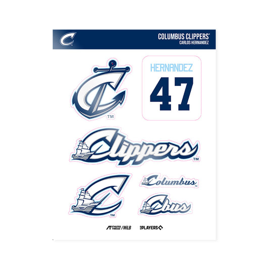 Columbus Clippers - MILB Baseball : Carlos Hernandez - Sticker Sheet-0