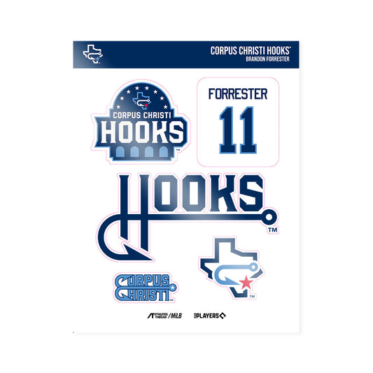 CC Hooks - MILB Baseball : Brandon Forrester - Sticker Sheet-0