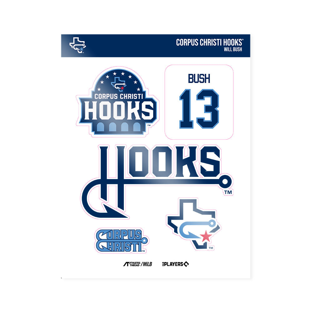 CC Hooks - MILB Baseball : Will Bush - Sticker Sheet-0