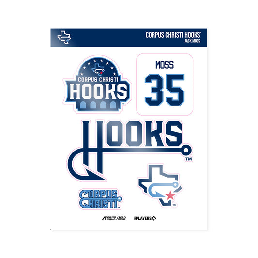 CC Hooks - MILB Baseball : Jack Moss - Sticker Sheet-0